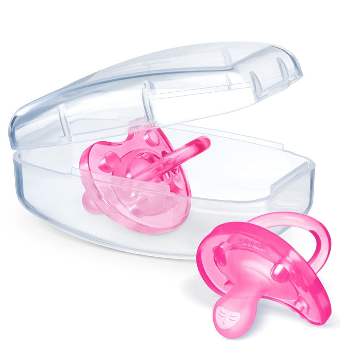 Chicco NaturalFit 2pk 0-6M Soft Silicone Pacifier - Pink