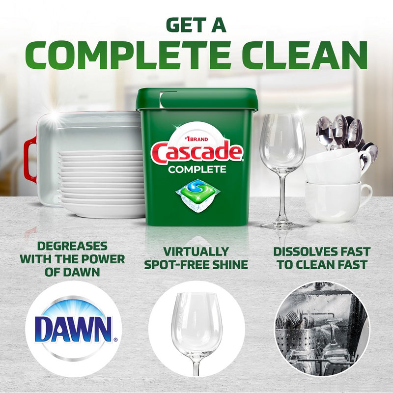 Cascade Fresh Scent Complete ActionPacs Dishwasher Detergents - 43ct