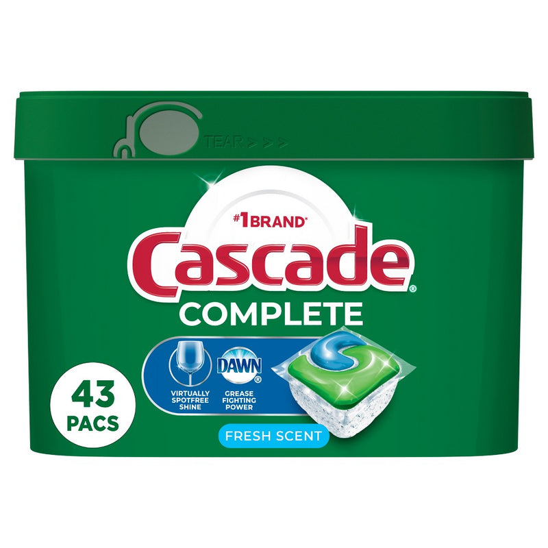 Cascade Fresh Scent Complete ActionPacs Dishwasher Detergents - 43ct