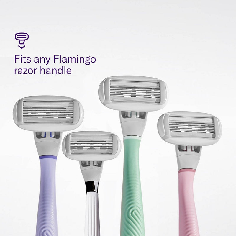 Flamingo Women's Razor Blade Refills - 5-Blade Refill Cartridges - 8ct