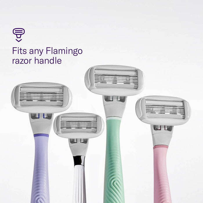 Flamingo Women's Razor Blade Refills - 5-Blade Refill Cartridges - 8ct
