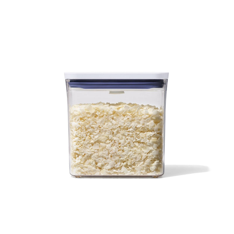 OXO POP 1.2qt Plastic Slim Rectangle Airtight Food Storage Container White