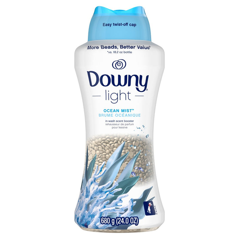 Downy Light Ocean Mist Laundry Scent Booster Beads for Washer with No Heavy Perfumes - 24oz