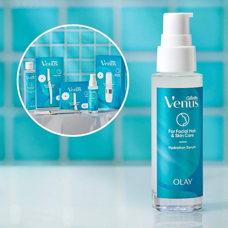 Venus for Facial Hair & Skin Hydration Serum with a Touch of Hyaluronic Acid - 1.5 fl.oz