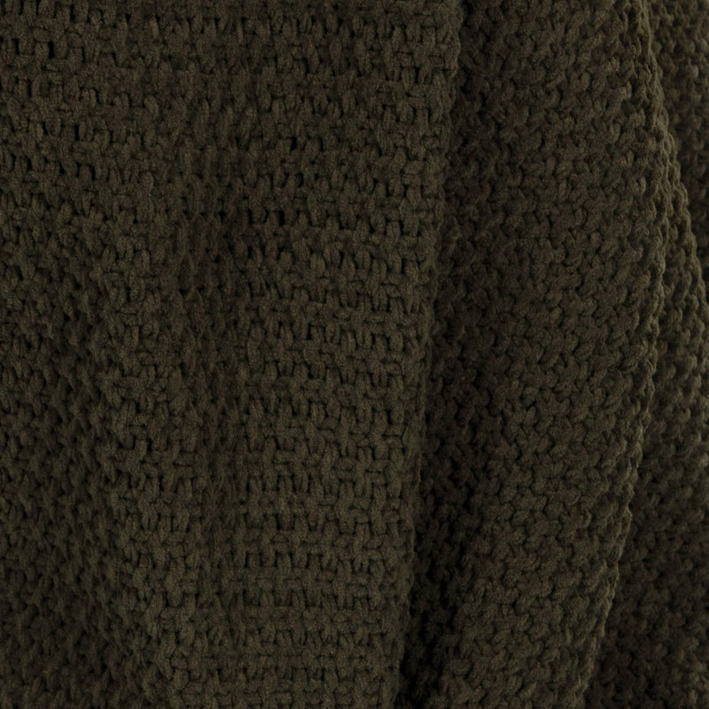 Solid Chenille Knit Throw Blanket Forest Green - Threshold