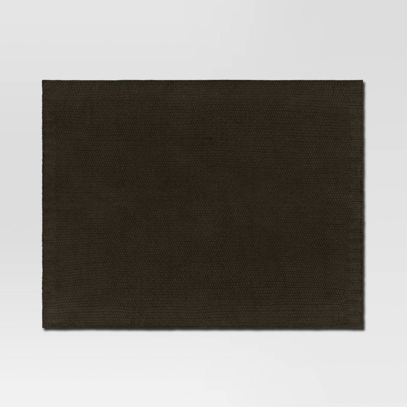 Solid Chenille Knit Throw Blanket Forest Green - Threshold