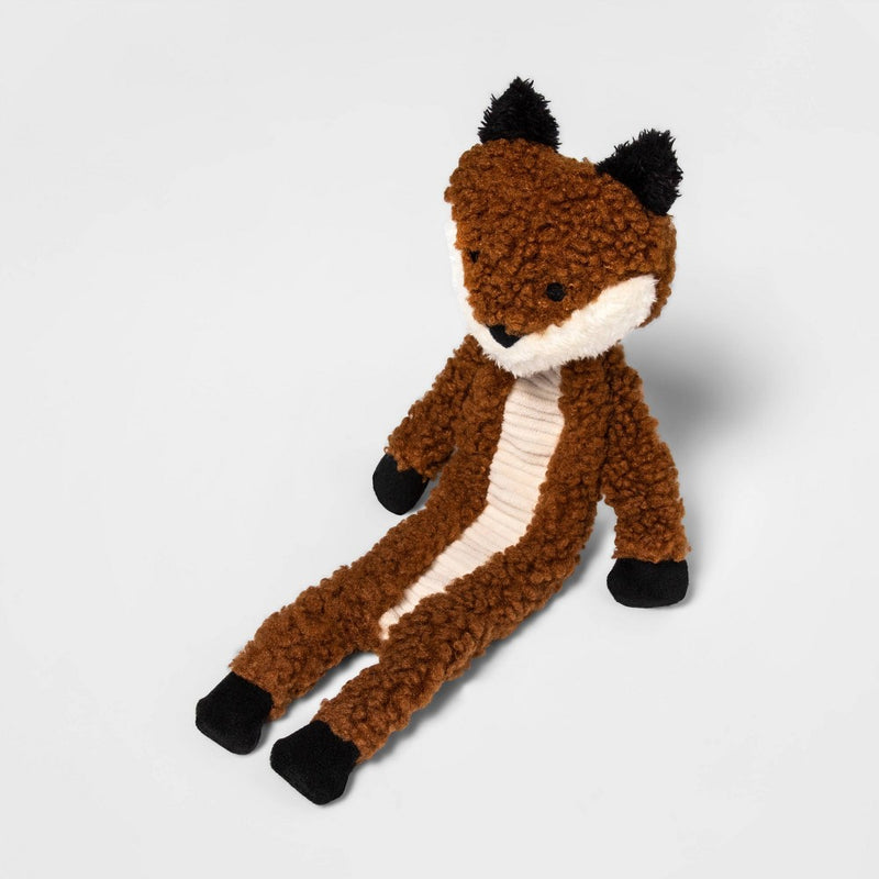 Skinny Crinkle Fox Plush Dog Toy - M - Boots & Barkley