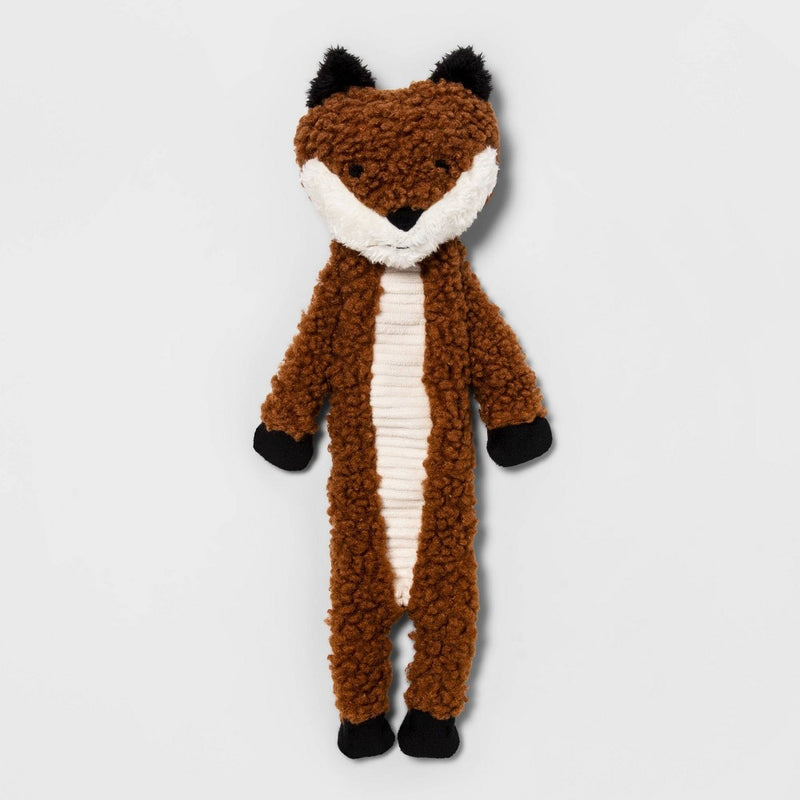 Skinny Crinkle Fox Plush Dog Toy - M - Boots & Barkley