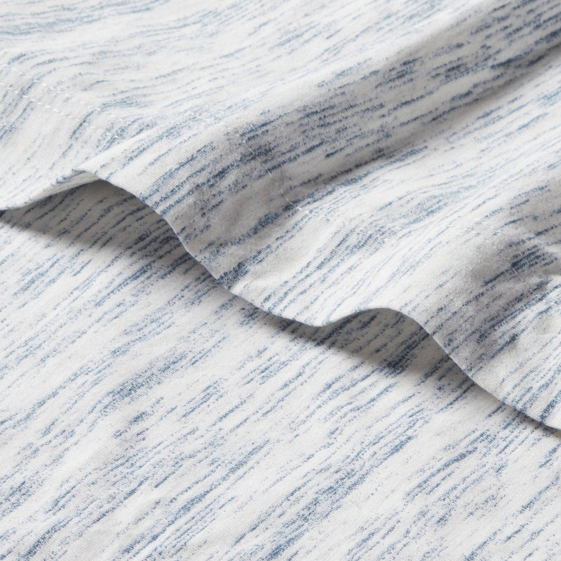 Twin Printed Jersey Sheet Set Navy Spacedye - Room Essentials