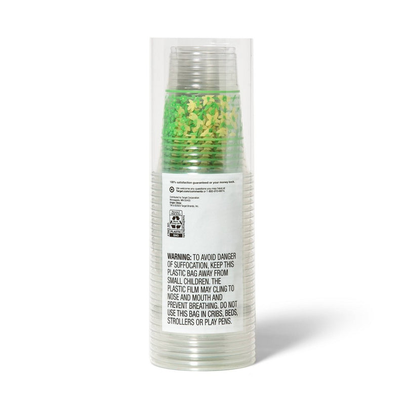 Fall Disposable Clear Cup - Leaves - 18oz/30ct - up & up