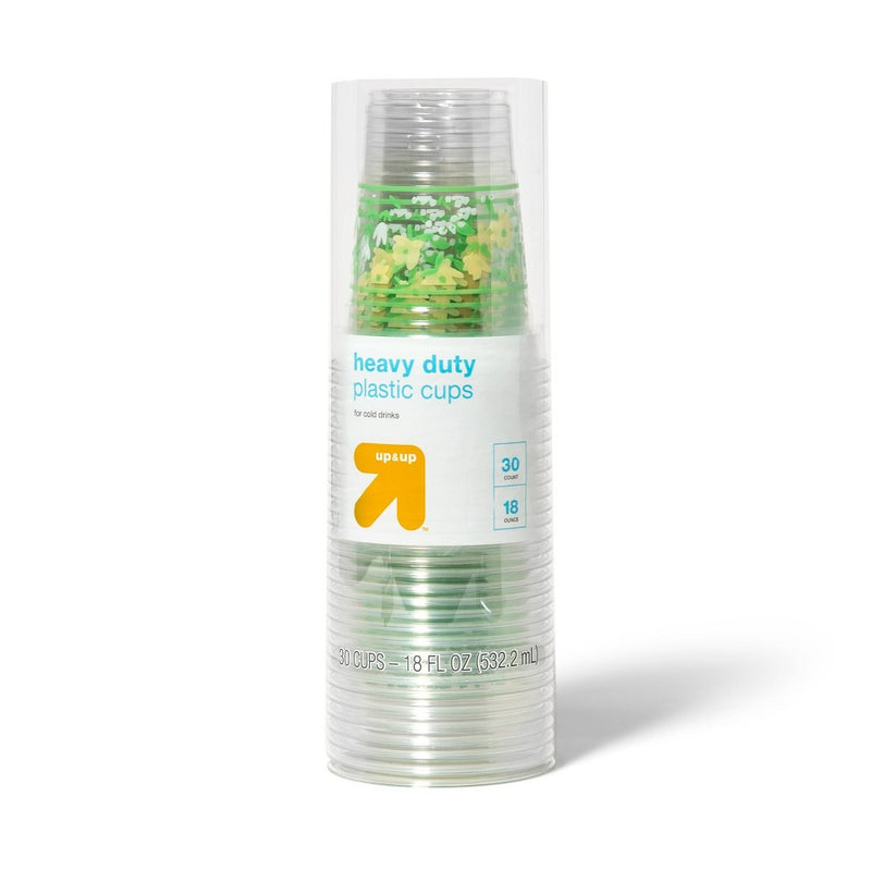 Fall Disposable Clear Cup - Leaves - 18oz/30ct - up & up