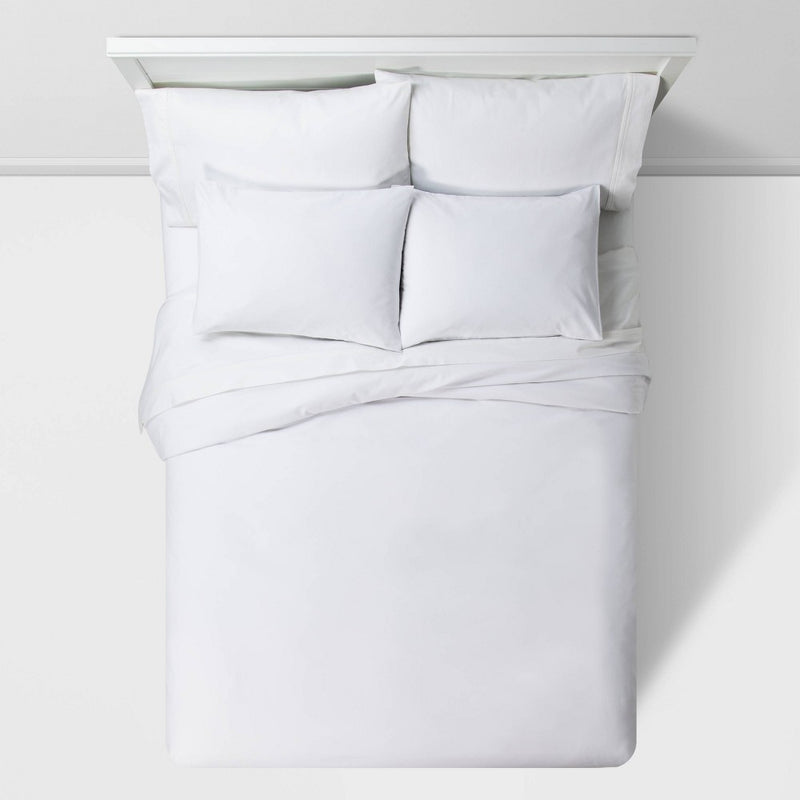 King Easy-Care Duvet Cover & Sham Set White - Room Essentials
