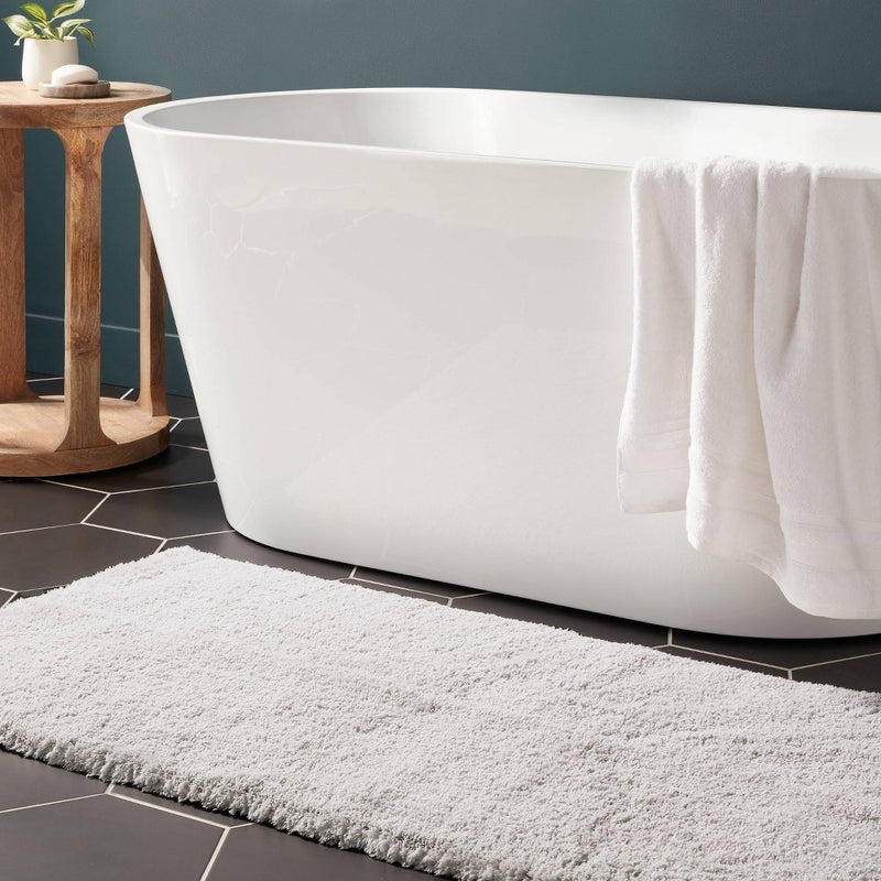 22"x60" Spa Plush Bath Rug Light Gray - Threshold