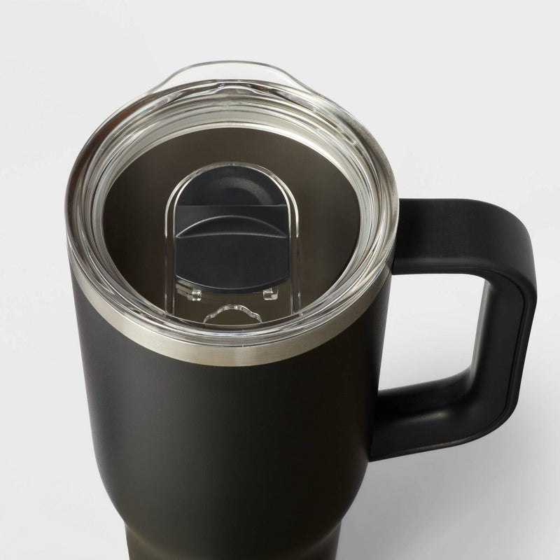 40oz Steel Straw Tumbler Black - Embark