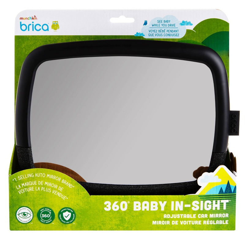 Munchkin Brica 360 Pivot Baby In-Sight Adjustable Car Mirror - Black