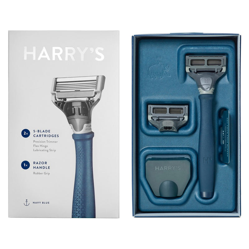 Harry's Men's Razor with 2 Razor Blades - Navy Blue