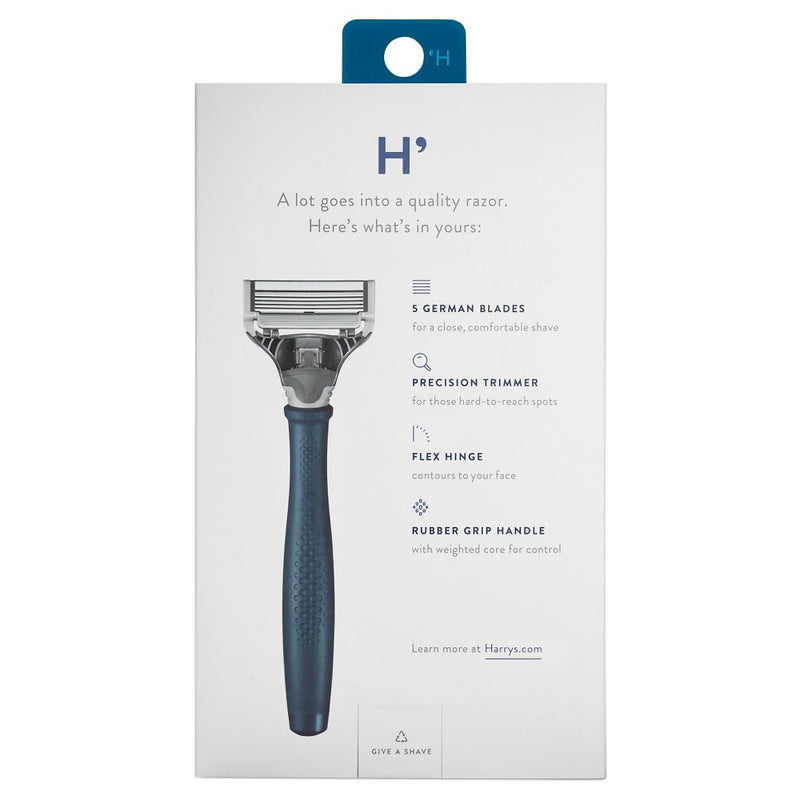 Harry's Men's Razor with 2 Razor Blades - Navy Blue