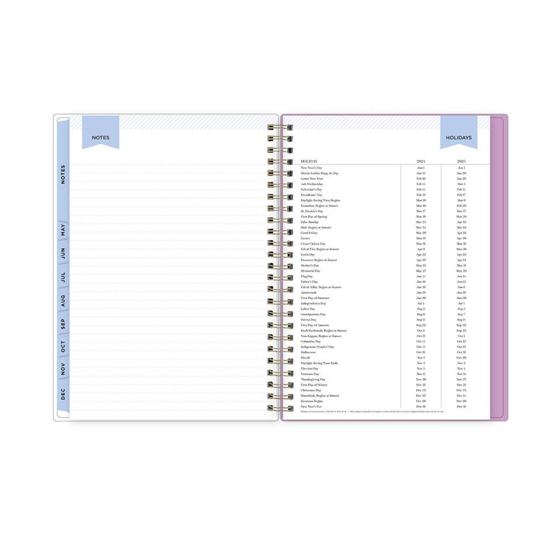 Day Designer 2024 Planner with Notes Pages 5.875"x8.625" Weekly/Monthly Wild Blooms White