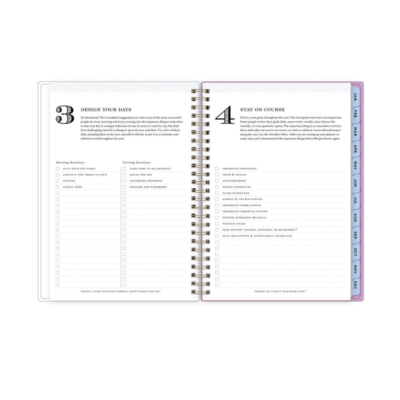 Day Designer 2024 Planner with Notes Pages 5.875"x8.625" Weekly/Monthly Wild Blooms White