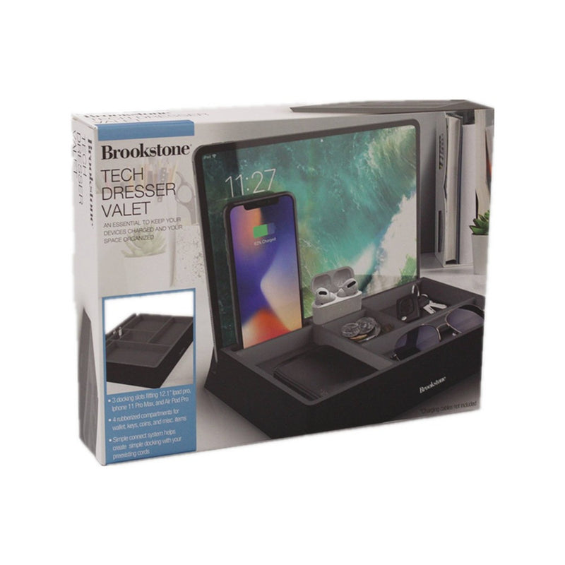 Brookstone Men's Tech Dresser valet - Black