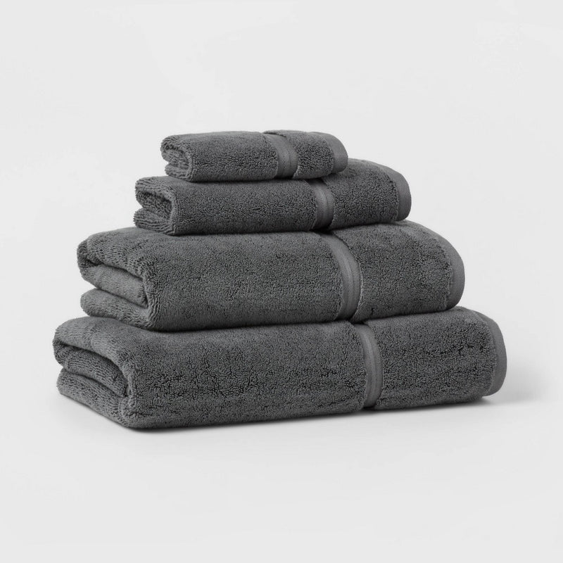 Spa Plush Bath Towel Dark Gray - Threshold