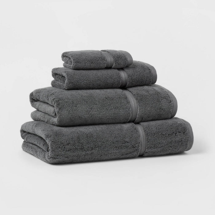 Spa Plush Bath Towel Dark Gray - Threshold