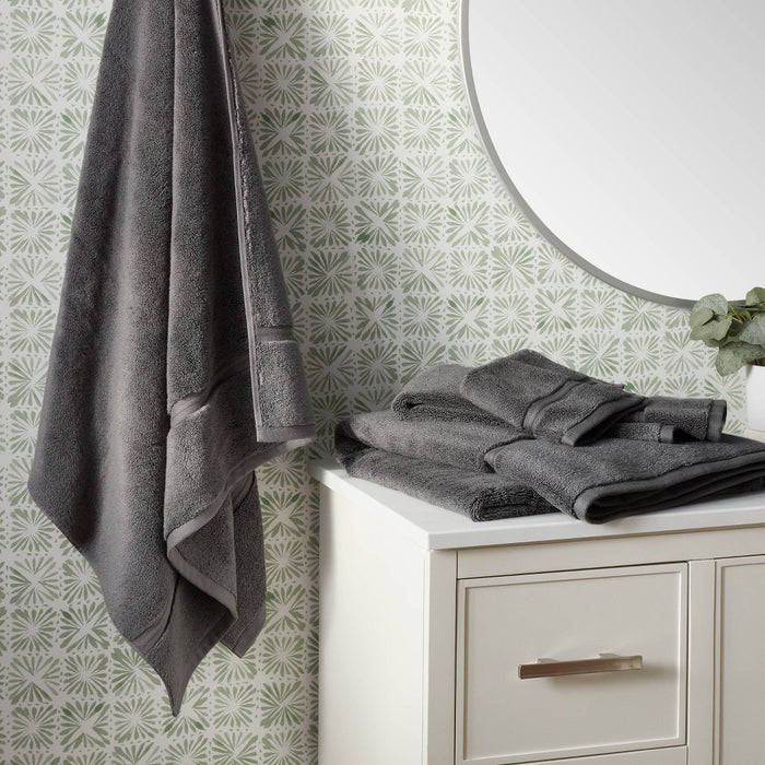 Spa Plush Bath Towel Dark Gray - Threshold