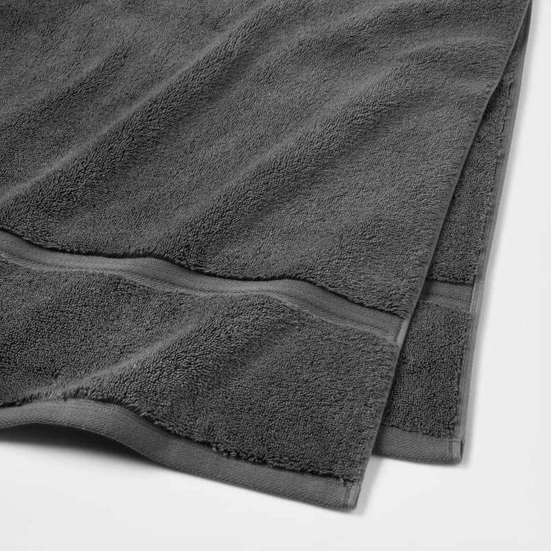 Spa Plush Bath Towel Dark Gray - Threshold