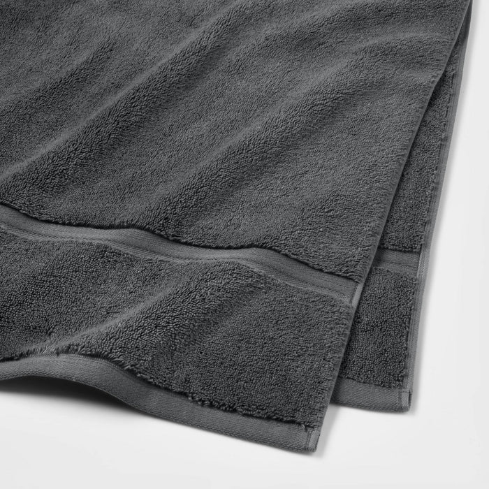 Spa Plush Bath Towel Dark Gray - Threshold
