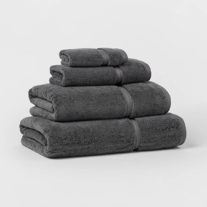 Oversized Spa Plush Bath Towel Dark Gray - Threshold