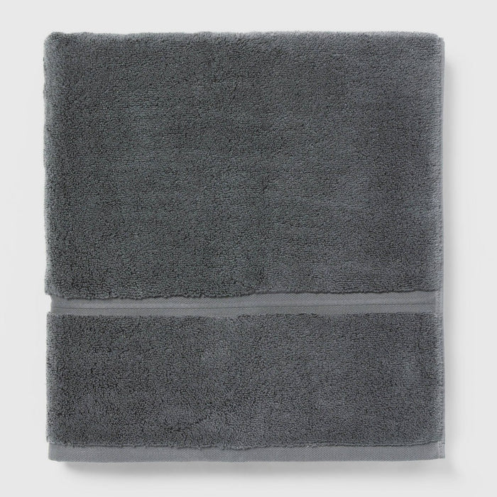 Oversized Spa Plush Bath Towel Dark Gray - Threshold