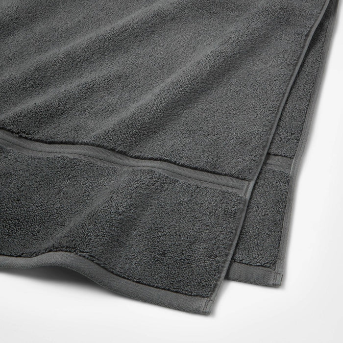 Oversized Spa Plush Bath Towel Dark Gray - Threshold