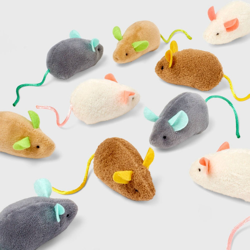 Mouse Multipack Cat Toy Set - 10pk - Boots & Barkley