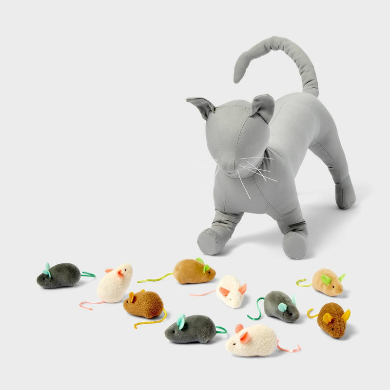 Mouse Multipack Cat Toy Set - 10pk - Boots & Barkley