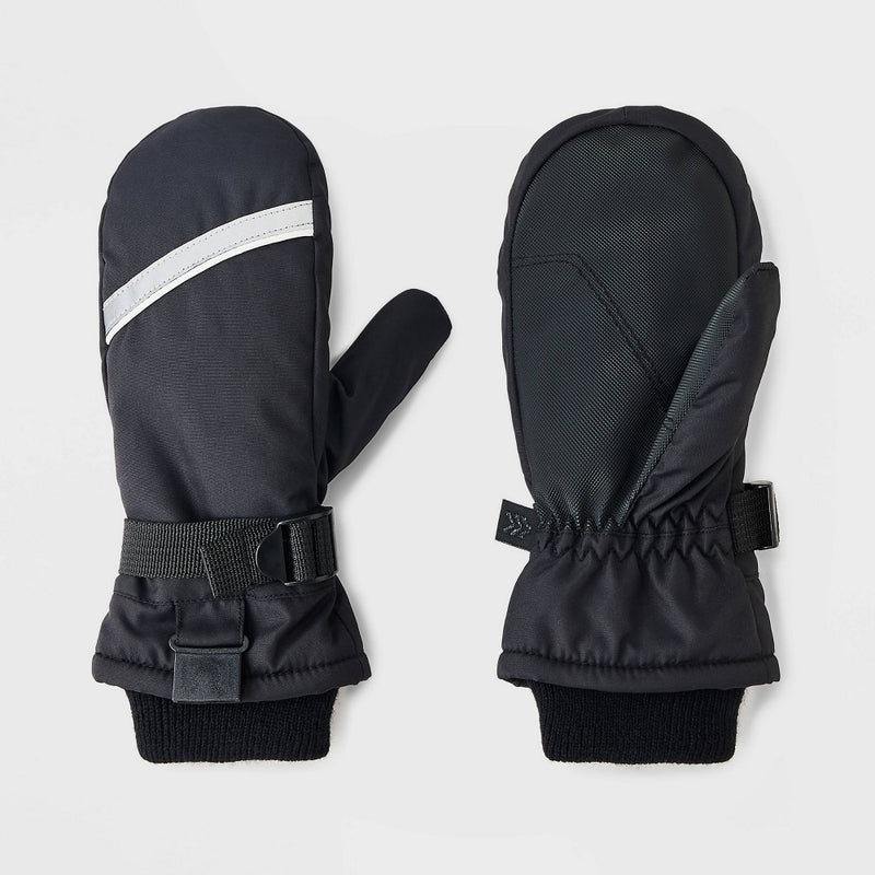 Boys' Ski Mittens - All in Motion Black 8-14
