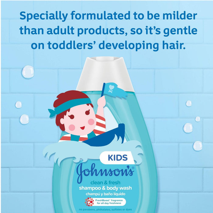 Johnson's Kids Clean & Fresh Shampoo & Body Wash for Sensitive Skin - 13.6 fl oz