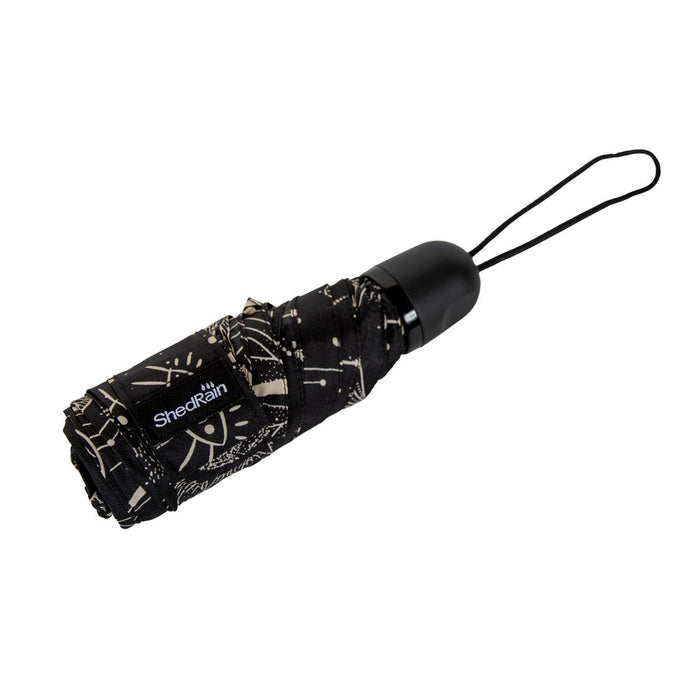 ShedRain Mini Manual Compact Umbrella - Black Zodiac
