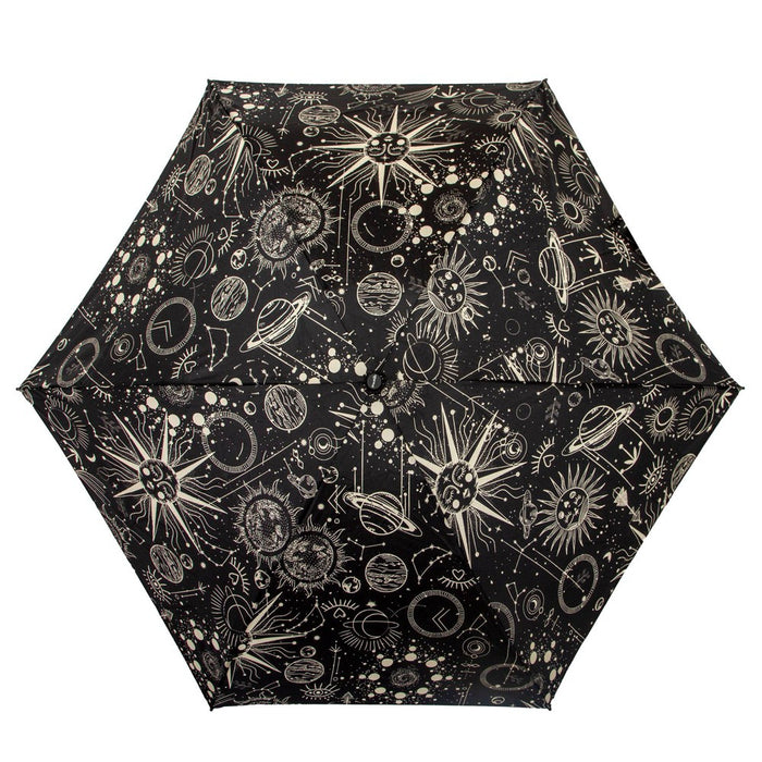 ShedRain Mini Manual Compact Umbrella - Black Zodiac