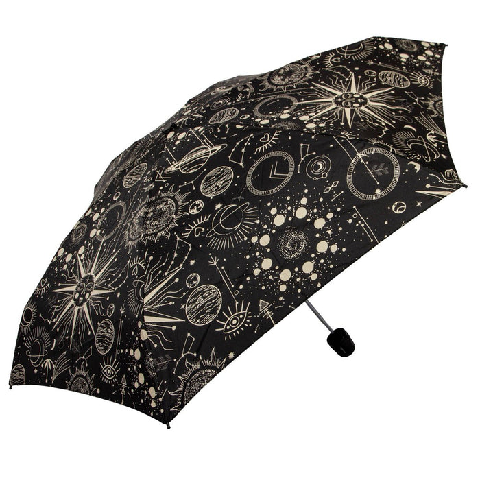 ShedRain Mini Manual Compact Umbrella - Black Zodiac