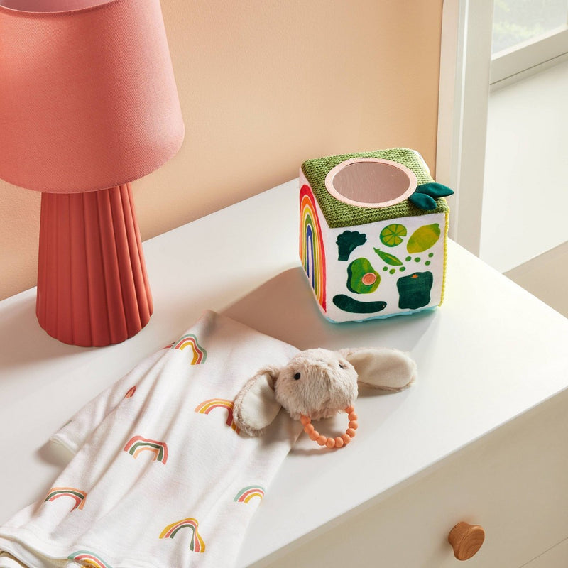 Fruit and Vegetable Interactive Plush Cube with Rabbit Rattle - Cloud Island
