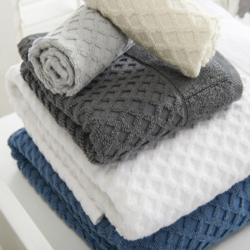100% Cotton Quick-Dry Diamond Textured Bath Towel Set (Bath Towel (4-Pack), Copper) - Great Bay Home