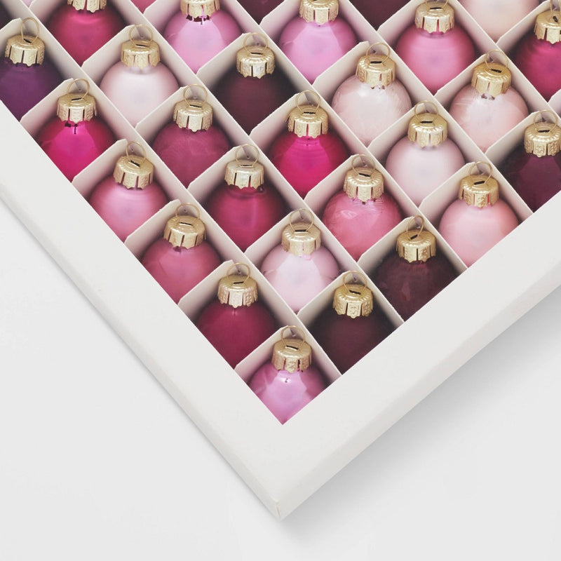 Round Glass Mini Christmas Tree Ornament Set 49pc Pink - Wondershop