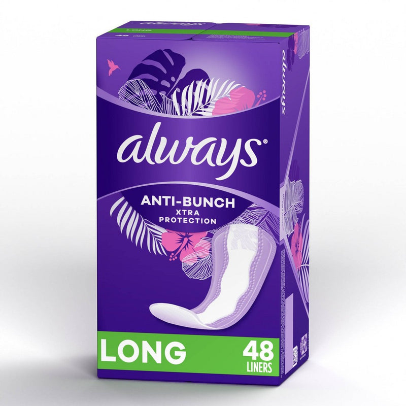Always Dailies Extra Protection Unscented Panty Liners - Long - 48ct