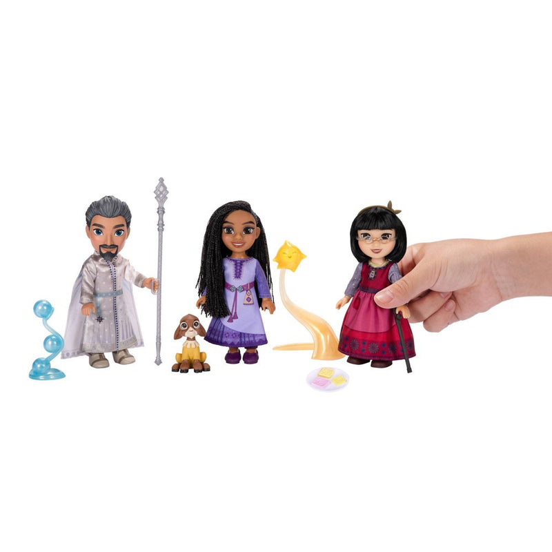 Disney's Wish 6'' Asha, Dahlia & Magnifico Petite Doll Gift Set