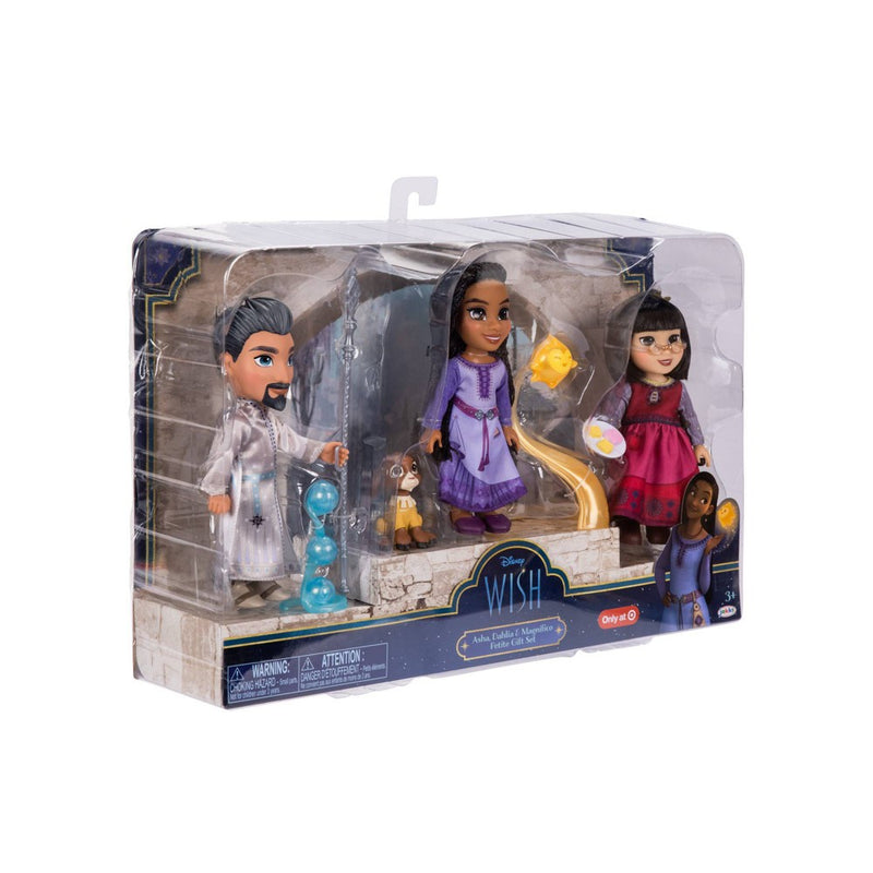 Disney's Wish 6'' Asha, Dahlia & Magnifico Petite Doll Gift Set