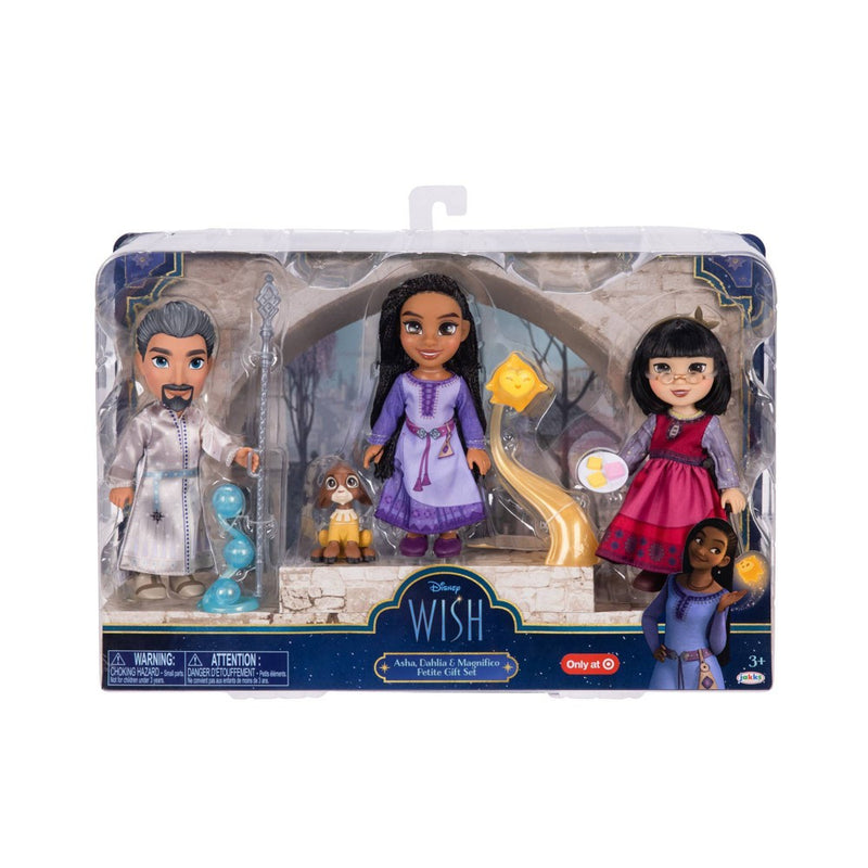 Disney's Wish 6'' Asha, Dahlia & Magnifico Petite Doll Gift Set