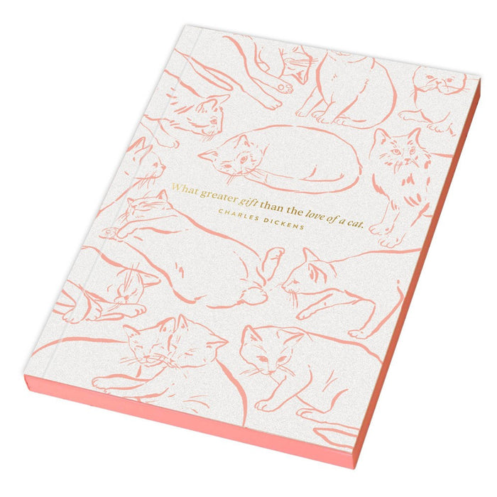 College Ruled Journal Softcover Cats - Green Inspired