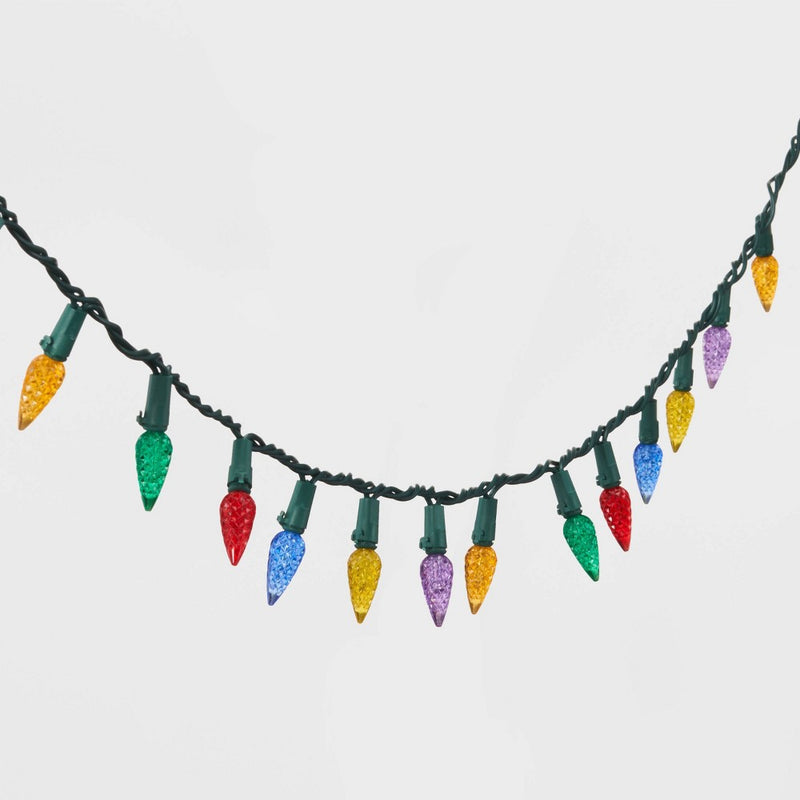 60ct LED C6 Faceted Christmas String Lights Multicolor with Green Wire - Wondershop