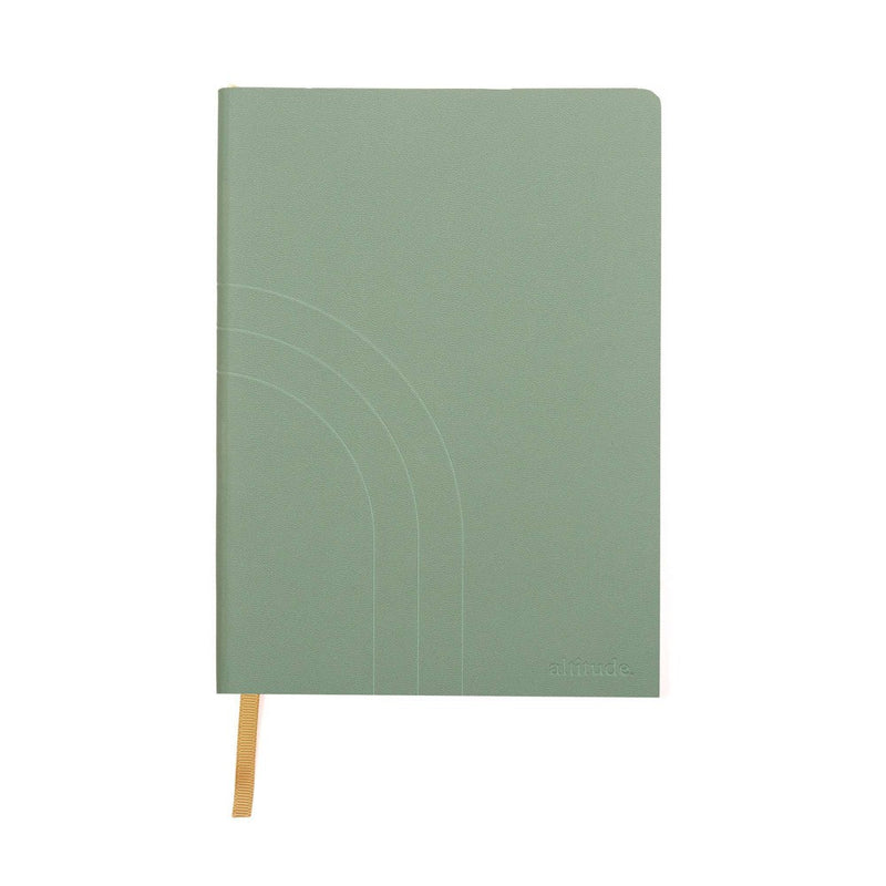 Altitude 80 Sheet College Ruled Journal 5.85"x8.25" Dark Sage Vegan Leather