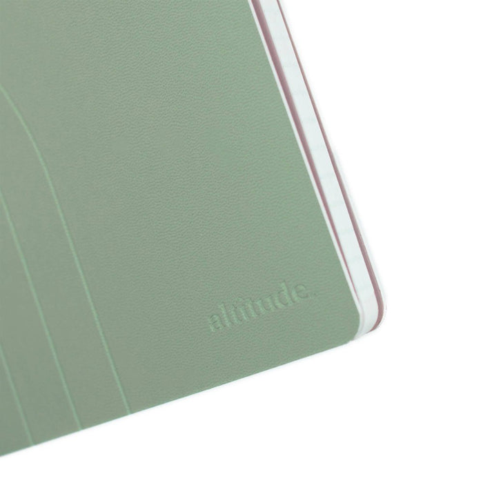 Altitude 80 Sheet College Ruled Journal 5.85"x8.25" Dark Sage Vegan Leather